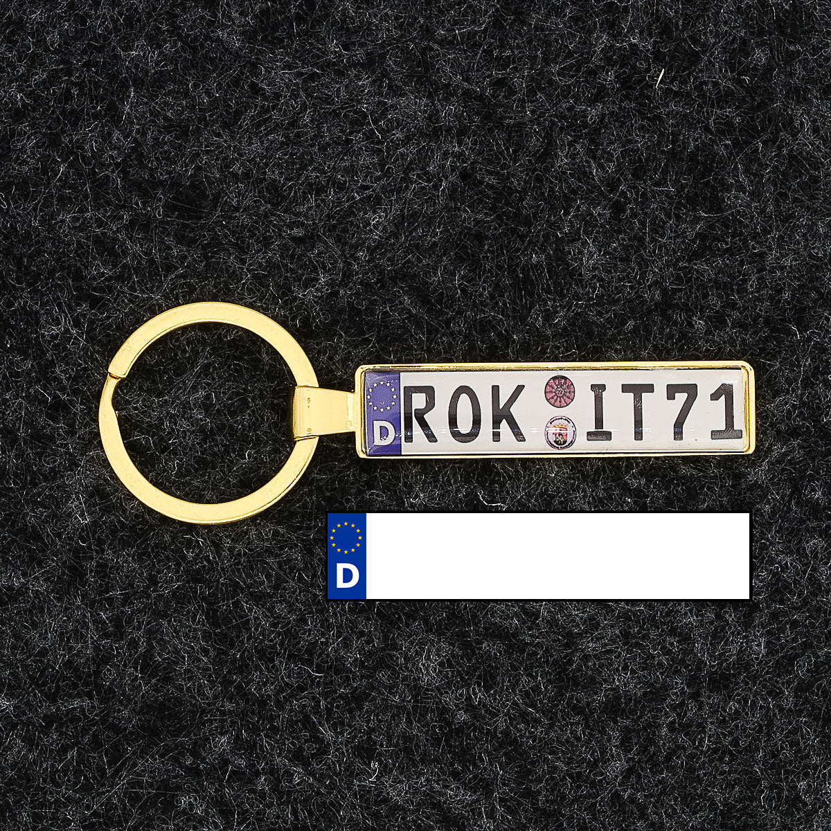 Auto kentekenplaat sleutelhanger gekleurd
