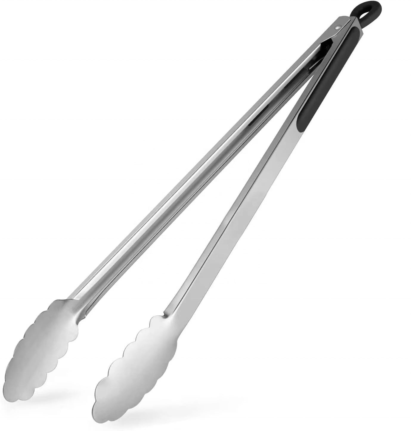 Gepersonaliseerde barbecuetang van roestvrij staal & silicone - extra lang, met individuele gravure