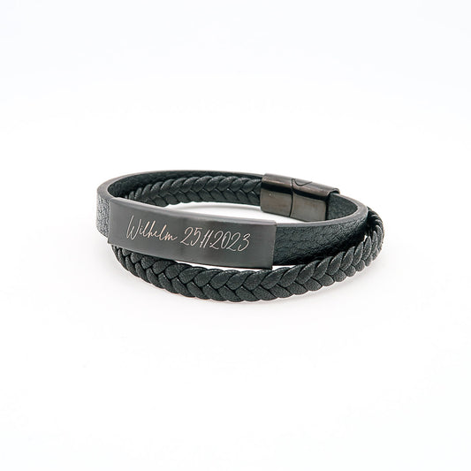 Individuelle Gravur Armband Cloudy Plate