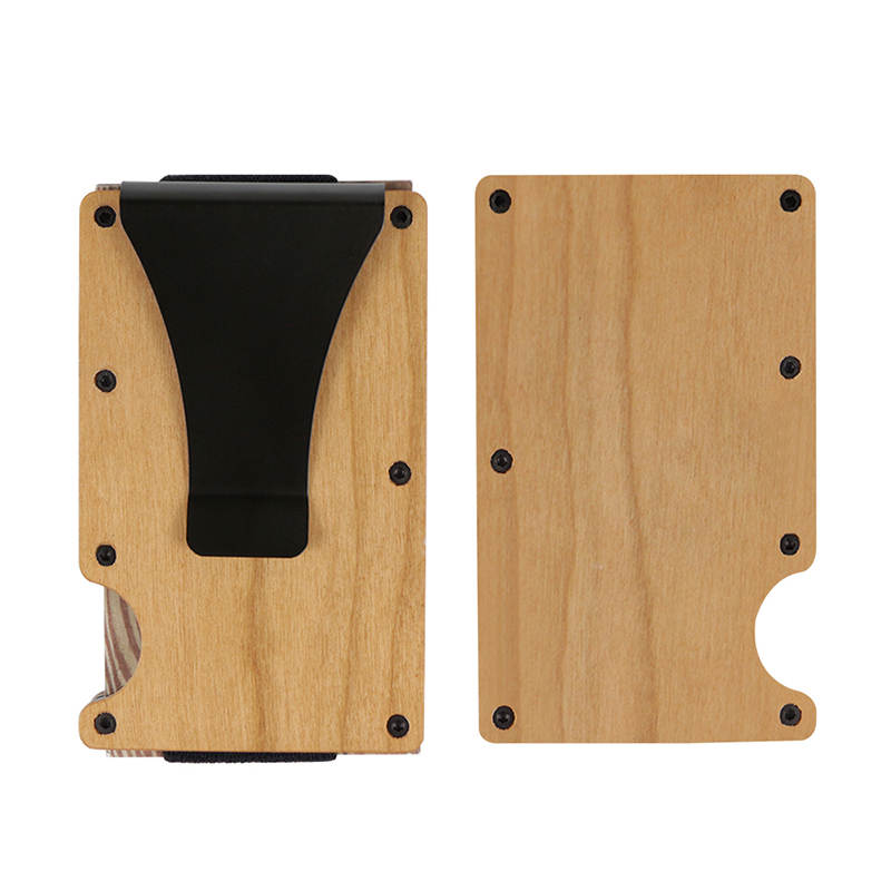 Houten kaarthouder met persoonlijke gravure, RFID-bescherming