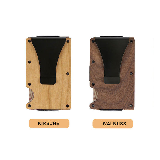 Gepersonaliseerde houten kaarthouder met persoonlijke gravure, RFID-bescherming